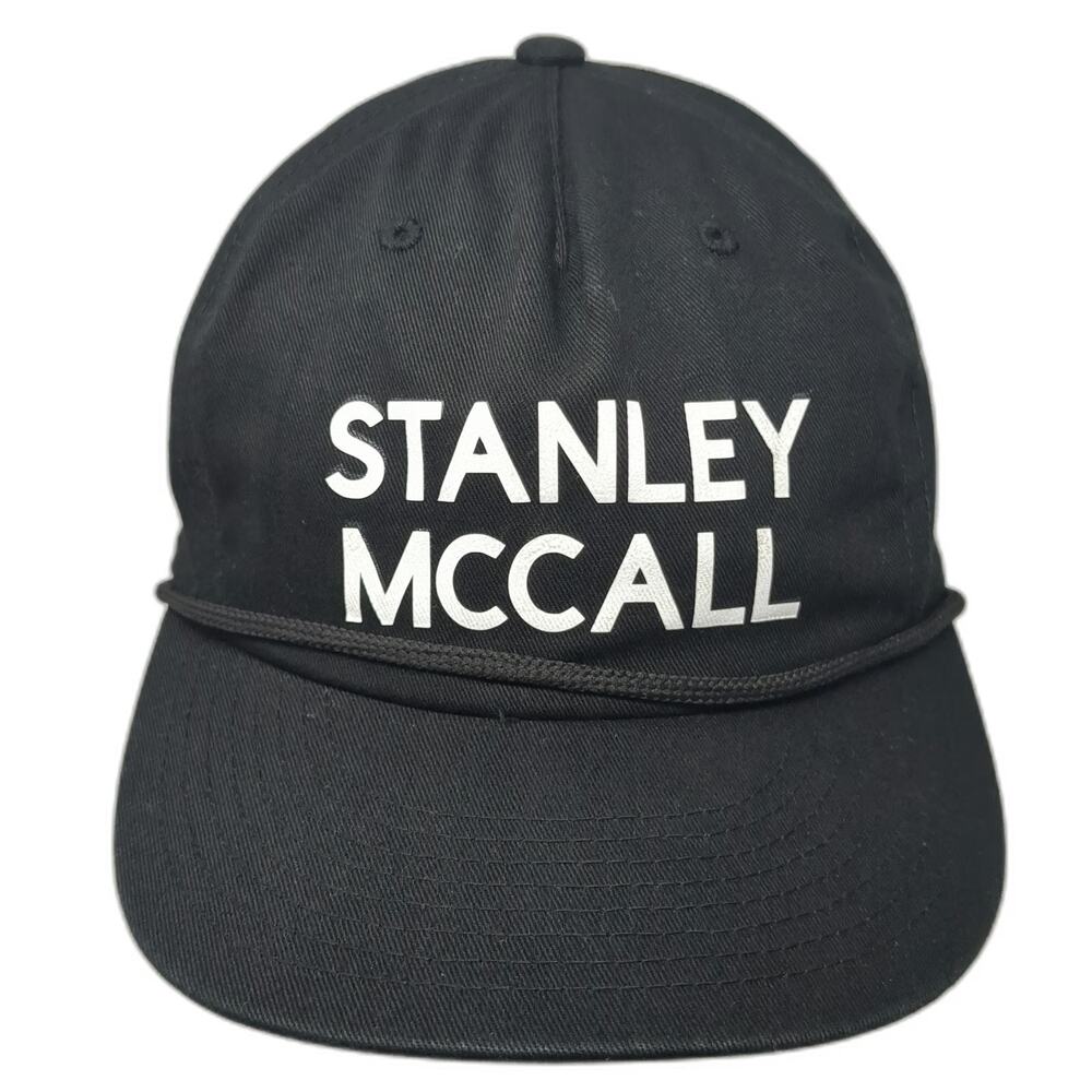 Decky 5 Panel Black Hat One Size Stanley McCall Rope Snapback Cotton Structured